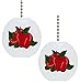 Set of 2 Apples Fruit Solid CERAMIC Fan Pulls