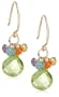 14k Yellow Gold Peridot Briolette Drop and Multi-Gemstone Beaded Earrings