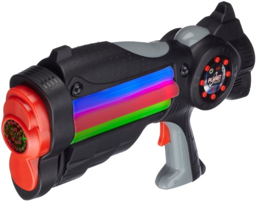 Simba 108046555 - Planet Fighter Power Blaster, Pistole, 37 cm, verschiedene Funktionen
