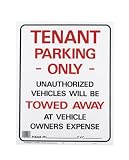 Plastic Parking Lot Sign - Tenant Parking Only