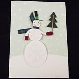 16 Handmade Christmas Greeting Cards with Envelopes, Holiday Snowman