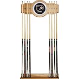 NHL Philadelphia Flyers 2 piece Wood and Mirror Wall Cue Rac - Game Room Products By Category NHL Philadelphia Flyers