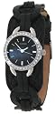 Guess - W70027L2 - Dreamweaver - Montre Femme - Quartz Analogique - Cadran Argent - Bracelet Cuir Noir