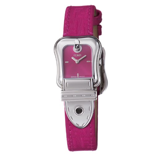 Fendi B. Fendi Ladies Ruby Fabric Leather Strap 