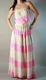 Indah Maxi Silk Tube Dress Pink