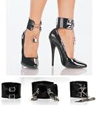 DOMINA-434, 6 Pump With Interchangeable Ankle Cuffs in 2 Colors and Large Sizes - Size 5-16, by Pleaser USA