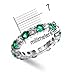 Bling Jewelry Sterling Silver Cz Green Simulated Emerald Eternity Band