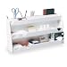 TrippNT 50124 White PVC Plastic Bench Top Personal Workstation, 17 Compartments, Large, 24" Width x 12" Height x 7.5" Depth