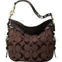 Authentic Coach Large Zoe Handbag - Brown Signature Leather Hobo Bag 12674 $398
