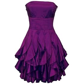 Buy Strapless Ruffle Mini Dress Prom Party Formal Gown