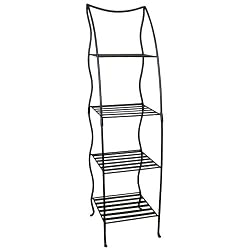 PTC Home & Garden Corner Plant Stand, Black