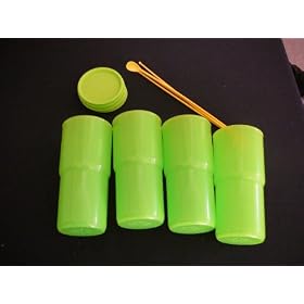 Tupperware Iced Tea Tumblers with Spoons by Tupperware