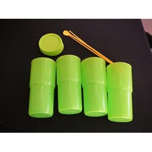 Tupperware Iced Tea Tumblers with Spoons by Tupperware