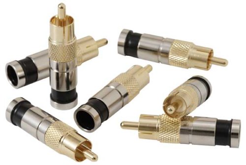 Paladin Tools 9714 Seal Tite RCA RG6 Compression Connectors for Waterproof Compression Applications, 10-Pack