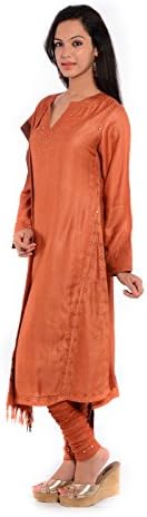 Geroo Women's Pure Silk Hand Embroidered Full Suit (Size_44)