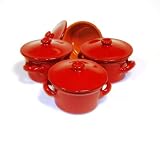 Review Piral UD122ROCR-4 / Piral Set of Four Individual Crocks with Lids, Deep Red