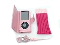 4G PINK WALLET CASE & FREE PINK SOCK COVER FOR THE NEW APPLE iPOD NANO (Nano-Chromatic) 4th GENERATION 8GB 16GB (SEP 2008)