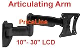 PriceLine 3 Way Adjustable Tilting Wall Mount Bracket for LCD (Max 44Lbs, 10~30inch) - Black