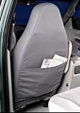Covercraft SS3240PCGY Seatsaver Custom Fitted Front - Chevrolet Suburban/Tahoe/GMC Yukon 1996-1999 Buckets Silver/Gray