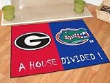 Georgia Bulldogs and Florida Gators 34 x 44.5 House Divided Mat