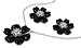925 Sterling Silver Black Onyx Flower Pendant with