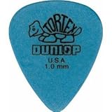 *FREE SHIPPING* Jim Dunlop Tortex Guitar Picks / Plectrums: 1.00mm (Handy pack of 12 Picks)