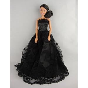 Classic Black Ball Gown Made to Fit the Barbie Doll Classic Black Ball Gown Made to Fit the Barbie Doll