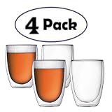 Bodum (455910US) Pavina Double Wall Thermo Cooler Beer Glass 4 Pack by Bodum