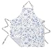 Brighton Blue Toile Quilted Reversible Kitchen Apron
