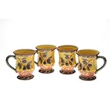 Certified International French Olives 18-Ounce Mug, Set of 4