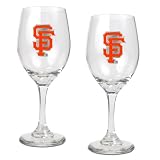 San Francisco Giants 2 Piece MLB Wine Glass Set