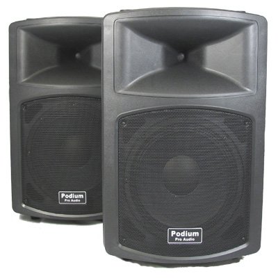 1 Pair of New 1200 Watts Band DJ PA Karaoke Active Powered 12" Loud Speakers w/ RCA Connections PP1203A