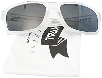 KOOL California - Flat Matte Reflective Color Lens Style Sunglasses - UV400 ... (Clear, Smoke)