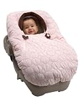 NoJo Double Zipper Baby Cover-Up - Pink Velboa with Flower Pull