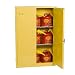 Eagle 1947SC9 Combo Safety Cabinet for Flammable Liquids, 2 Door Manual Close, 45 gallon, 65"Height, 43"Width, 18"Depth, Steel, Yellow