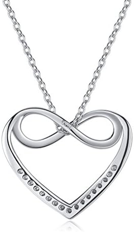 SILVERLUXYFine Jewelry Sterling Silver Heart in Love Charm Pendant Necklace, 18 inches