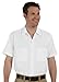 Dickies Occupational Workwear LS535WH L Polyester/Cotton Men's Short Sleeve Industrial Work Shirt, Large, White