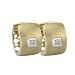 14K Yellow Gold 1/10 ct. Bezel Set Diamond Huggie Earrings