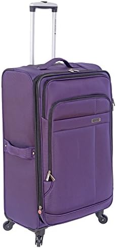 Air Canada 28" Lightweight Expandable Spinner Travel Luggage with Compression Straps Purple