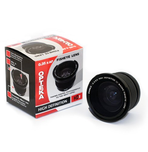 Opteka .35x HD Super Wide Angle Panoramic Macro Fisheye Lens for Nikon D700, D300, D200, D100, D90, D80, D70, D60, D50, D40, D40x, D2HS, D2XS series