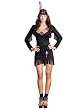 Black Suede Dress Native American Indian Costume Traditional Beads Fringe Headpiece Adult Theatre Costumes