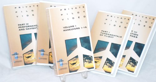 Jeppesen Sanderson PRIVATE PILOT VIDEO Training VHS Set - Aviation Weather / Performance and Navigation / Integrating Pilot Knowledge and Skills / Volume 1 Maneuvers 1-16 / Fundamentals of Flight - VHS Format (5 VHS tapes)