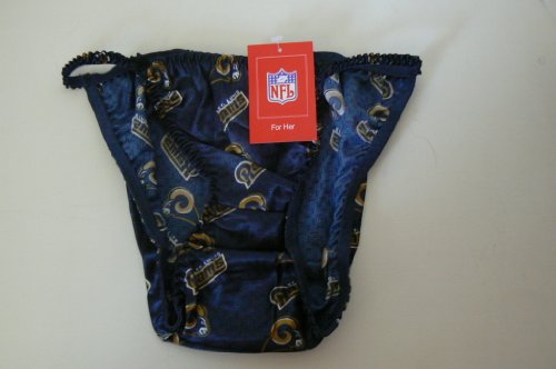 NFL Licensed St. Louis Rams Women's Blue Panties Underwear Size Medium (6)