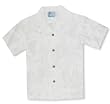 Palm Trees Boy's Hawaiian Aloha Shirt in Wedding White