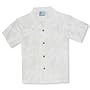 Palm Trees Boy's Hawaiian Aloha Shirt in Wedding White