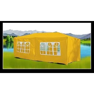 10 X 20 Yellow Party Tent Gazebo Canopy with Sidewalls by 