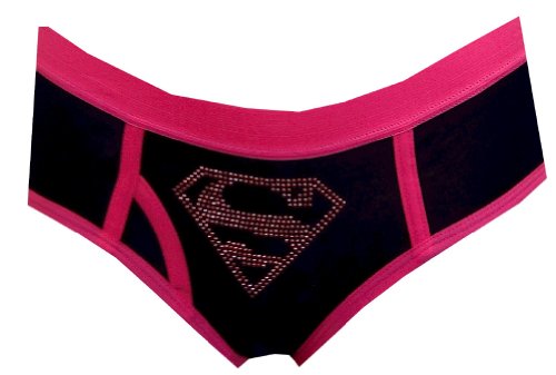 DC Comics Supergirl Shimmering Logo Boy Brief Panty for women