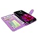 Cellularvilla Wallet Case For LG G Flex 2 H950 H955 LS996 Pu Leather Wallet Card Flip Open Pocket Case Cover Pouch (Purple Glitter)