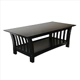 American Furniture Alliance Florenzia Coffee Table, Black Lacquer