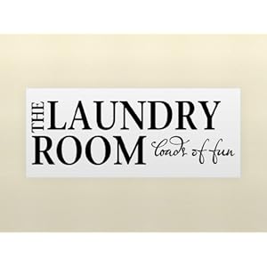 THE LAUNDRY ROOM LOADS OF FUN Vinyl wall lettering stickers quotes and sayings home art decor decal
